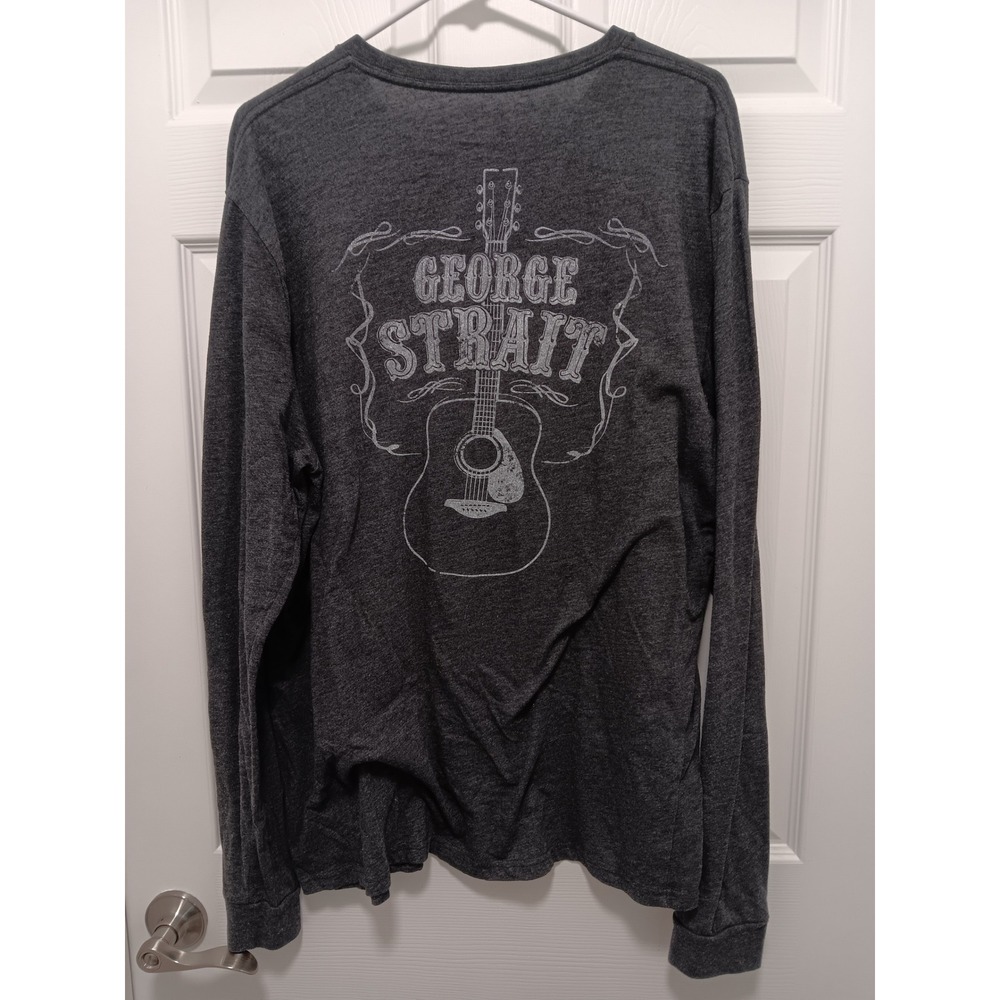Wrangler George Strait Mens XL Charcoal Gray Guitar Graphic Long Sleeve T-Shirt - Picture 10 of 10
